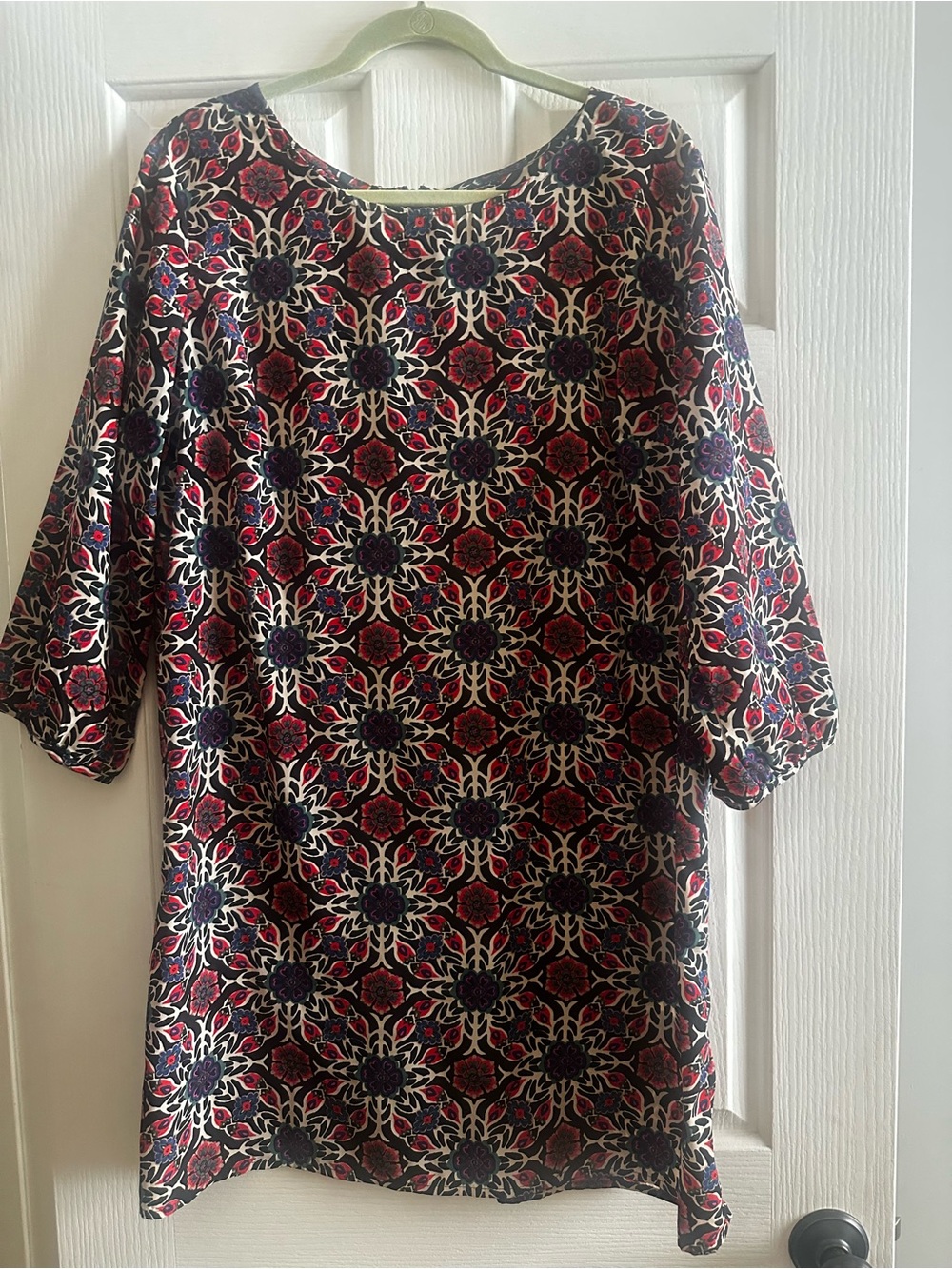Old Navy Floral Medallion 3/4 Sleeve Shift Dress. Size XL